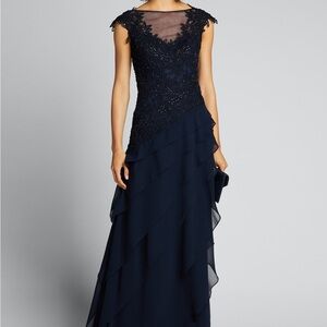 Elegant Navy Evening Dress